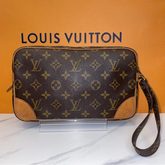 Louis Vuitton Monogram Marly Dragonne MM Wristlet Clutch! - Picture 1 of 15